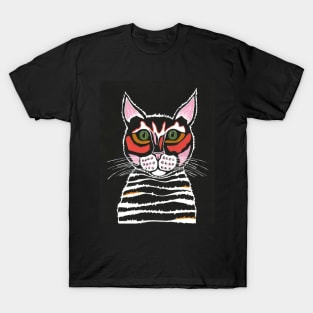 BLACK Cats Rule Painting T-Shirt